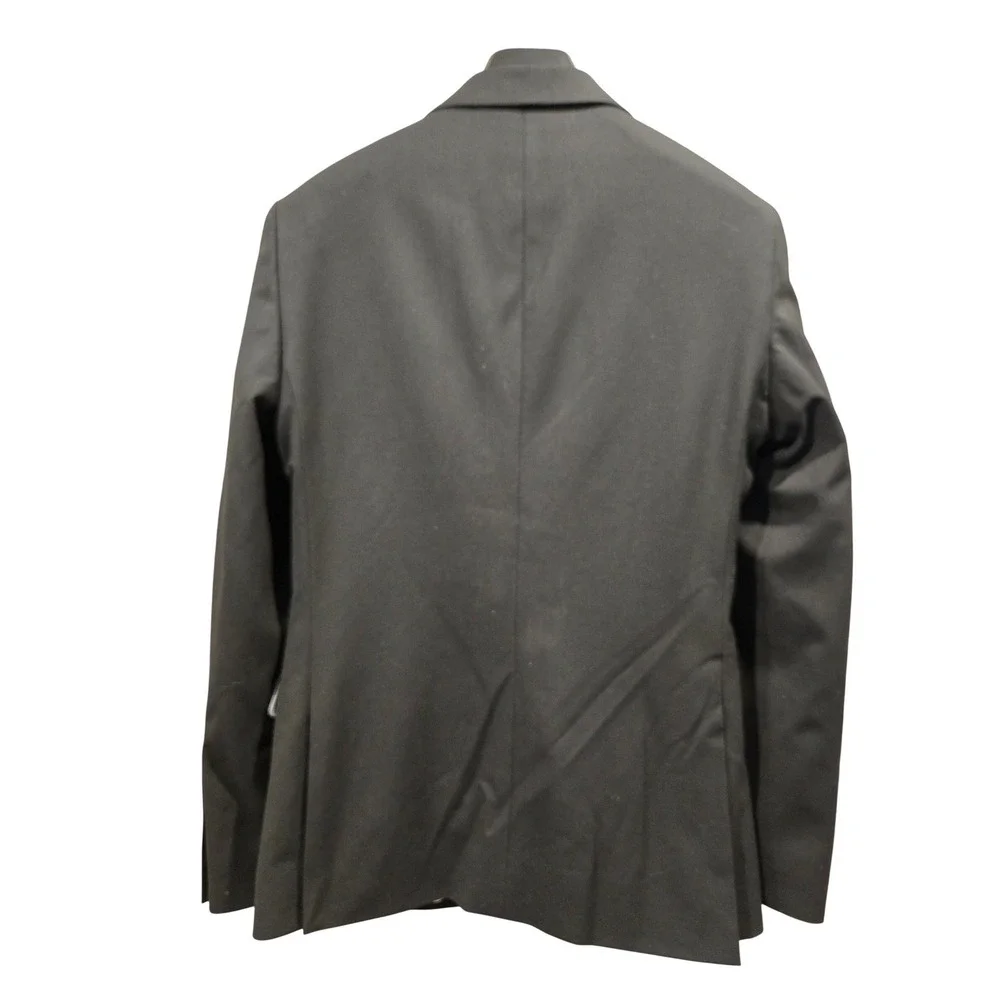 Egara Mens Skinny Fit Stretch Blazer‎ Jacket Black 36 Short Two Button Prom